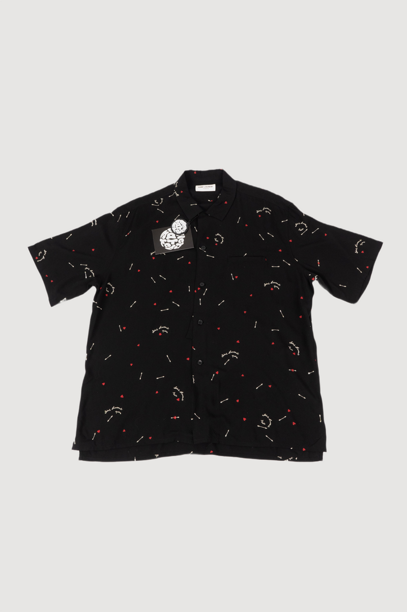 Cupid heart and Arrow Hawaiian Viscose