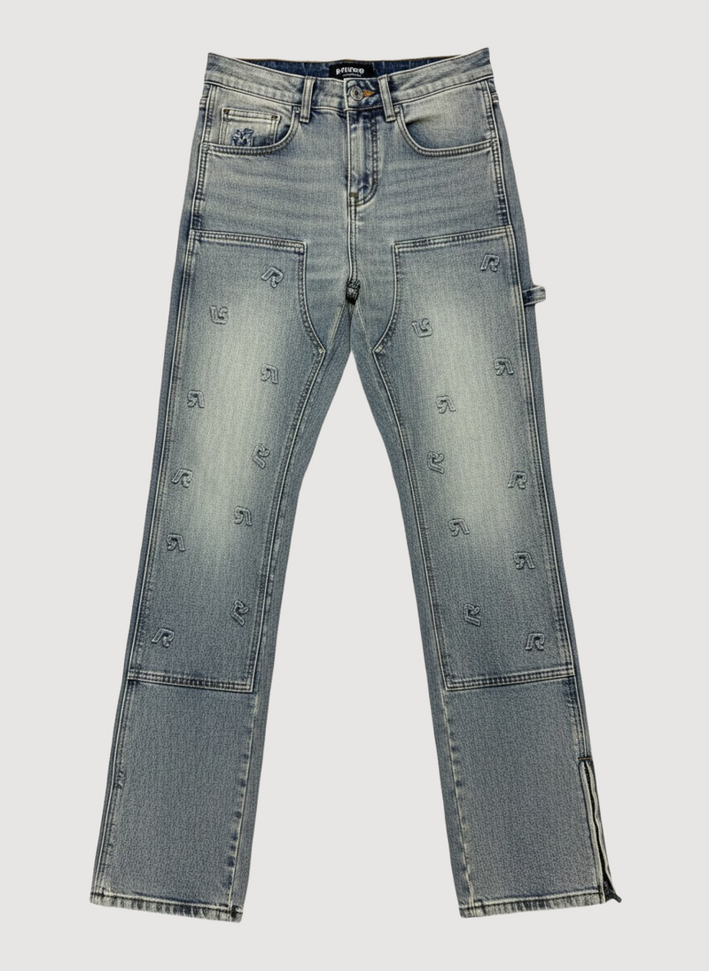 Rivero Vintage Embroider Denim - Blue