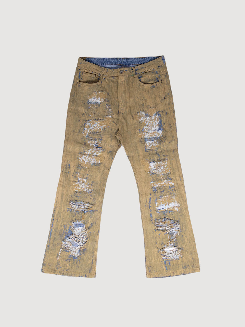 Repaired Metropole Flared Jeans In Brown