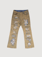 Repaired Metropole Flared Jeans In Brown