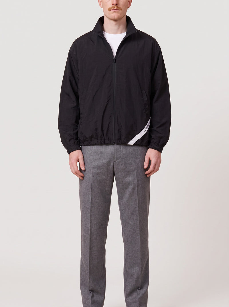 Acne Studios Orlandox Ripstop Technical Jacket Black on model, front