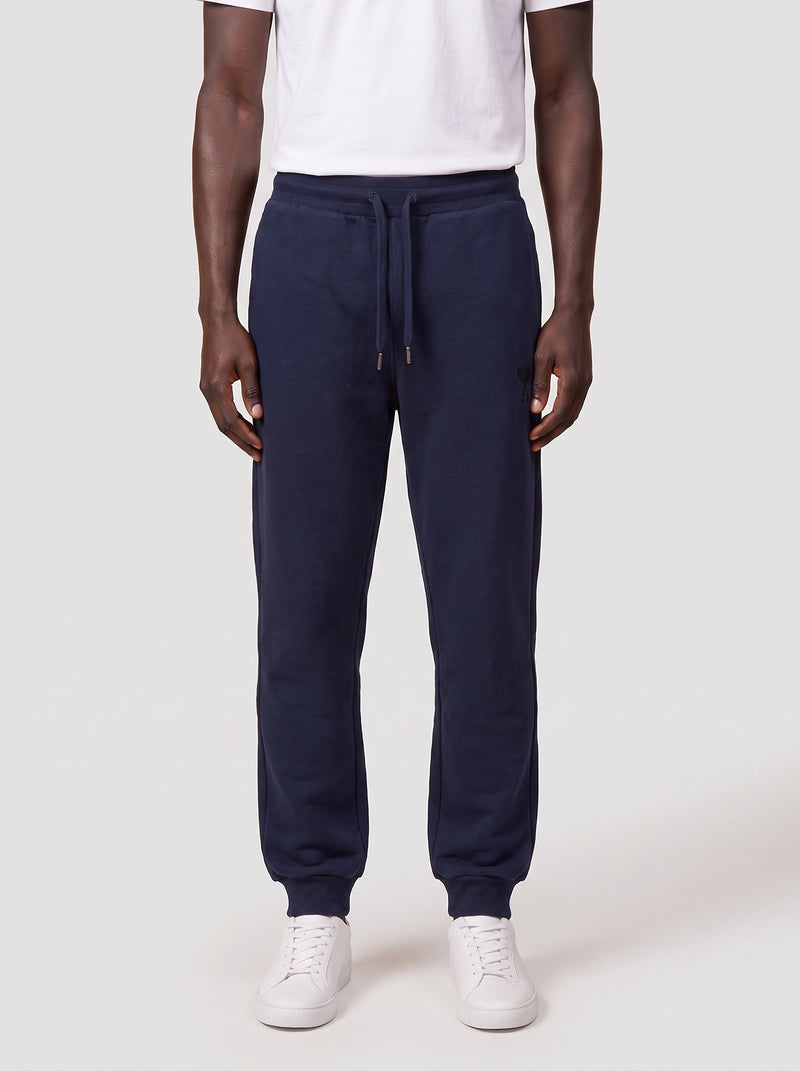 Ami Paris Ami de Coeur Sweatpants Nautic Blue on model, front