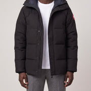 Canada Goose Black Parka on model, front