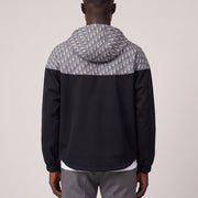Christian Dior x Shawn Stussy Oblique Anorak Jacket Blue Grey op model, achterkant