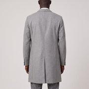 Filippa K Grey Overcoat 50 on model, back