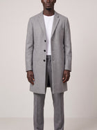 Filippa K Grey Overcoat 50 on model, front