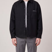 Jacquemus La Chemise Boulanger Black on model, front