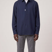 OAMC Ian Shirt Navy L on model, front