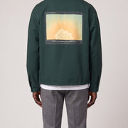 OAMC System Shirt Jacket Green L on model, back