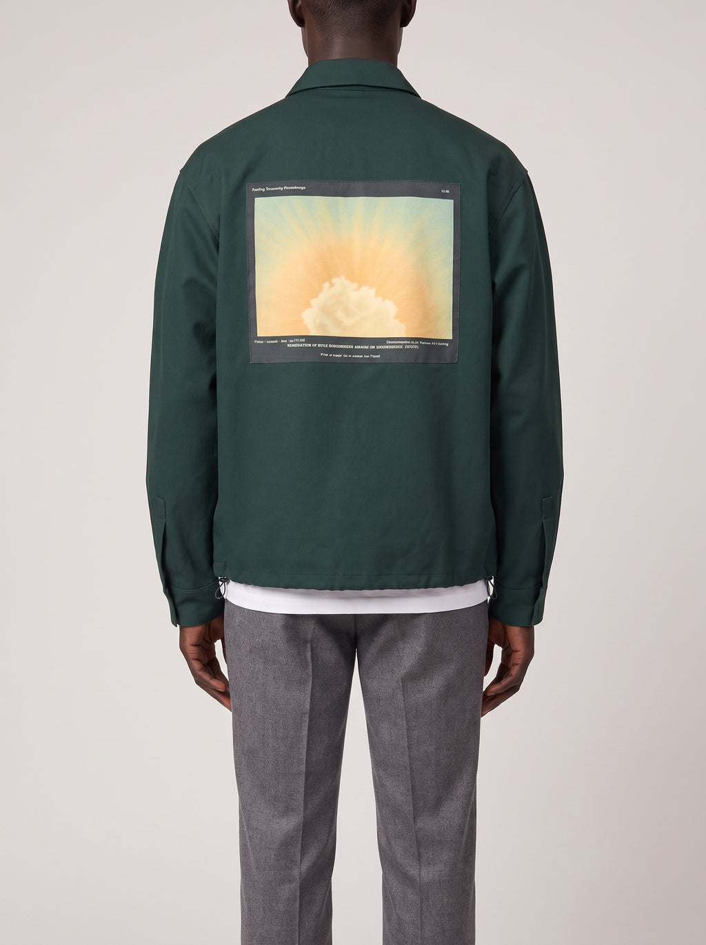 OAMC System Shirt Jacket Green L on model, back