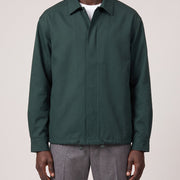 OAMC System Shirt Jacket Green L on model, front