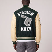 Stadium Goods Varsity Letterman Jacket on model, back