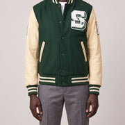 Stadium Goods Varsity Letterman Jacket on model, front