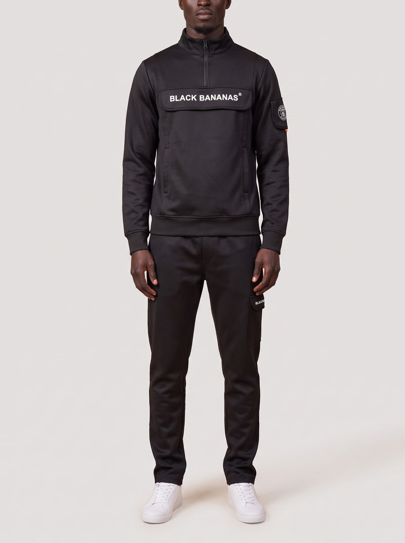 Black Bananas Striker Tracksuit on model, front