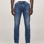 Slim Jeans Dark Blue on model, front