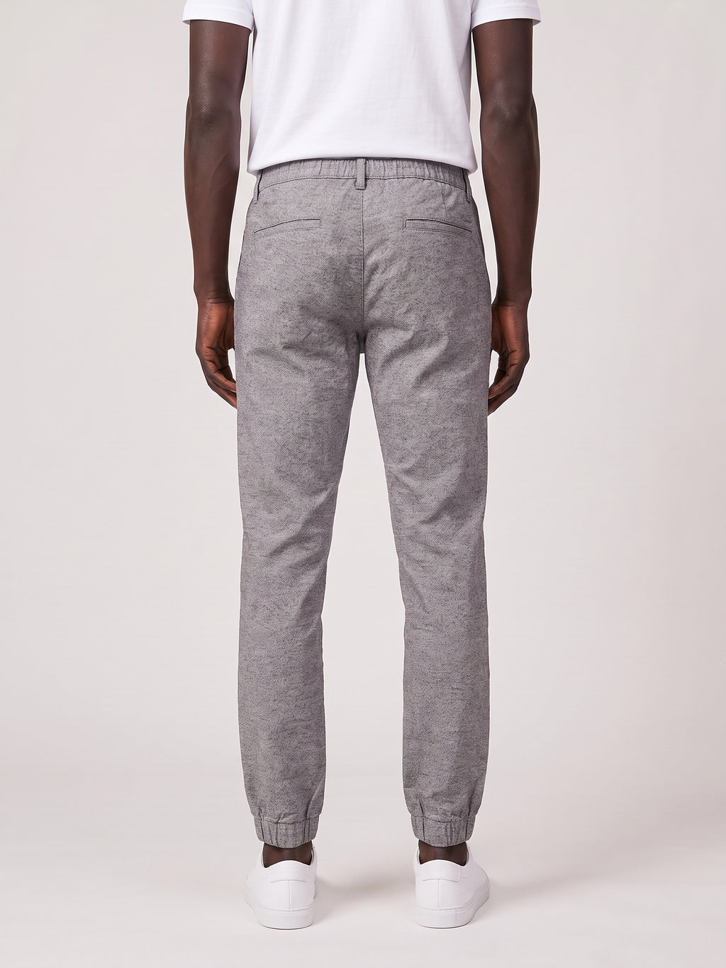 Jogger Fit Poplin Trousers on model, back