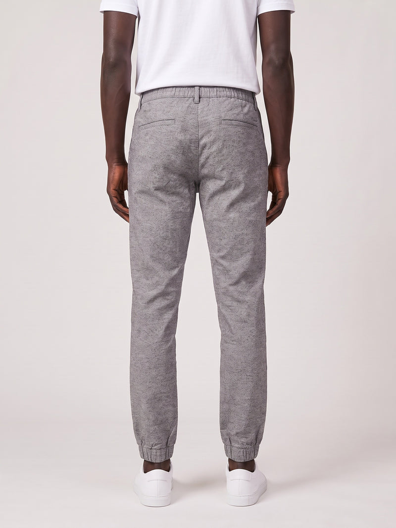 Jogger Fit Poplin Trousers on model, back