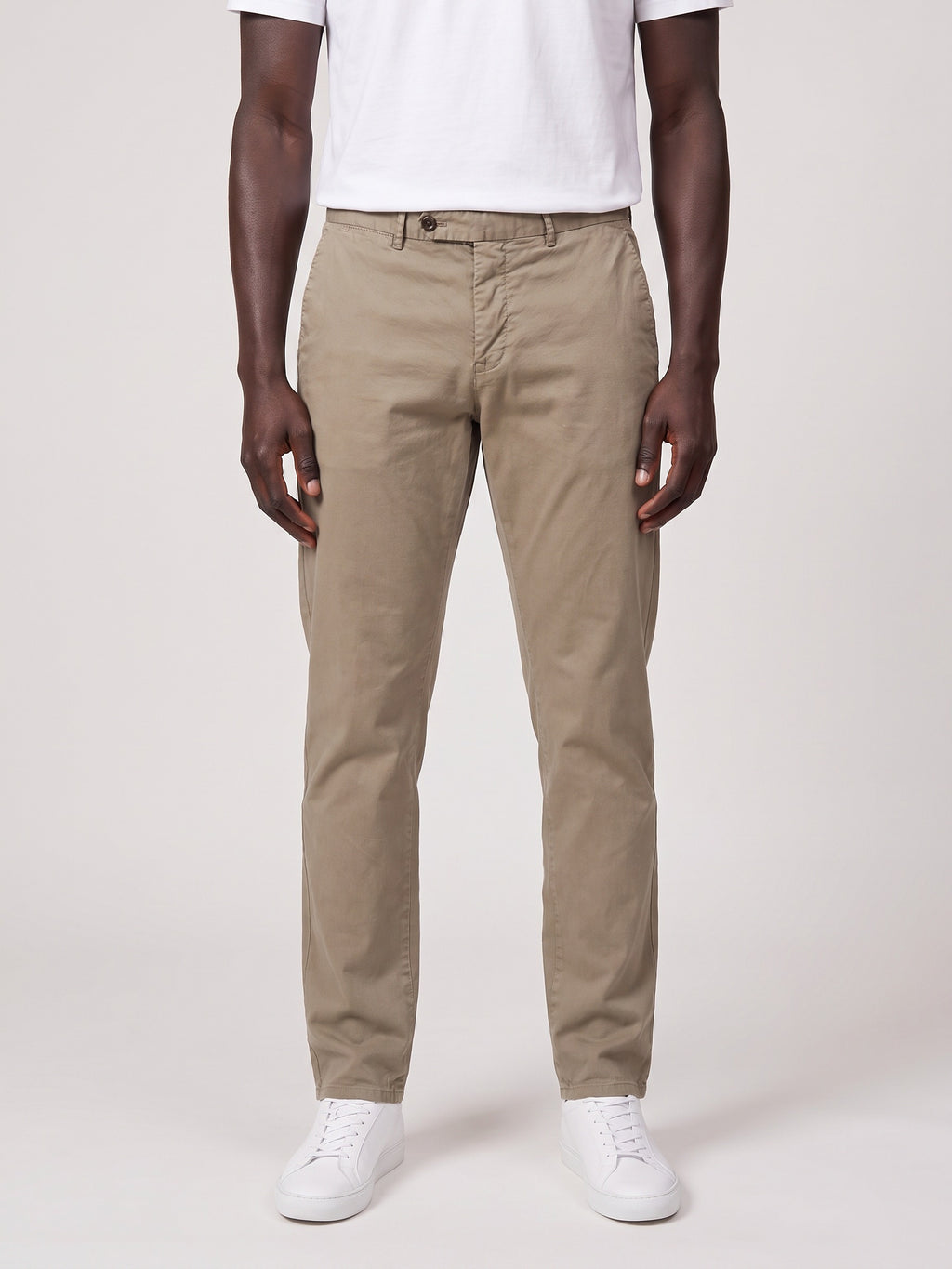 PT Torino by Ogér Slim Fit Chino Trousers on model, front