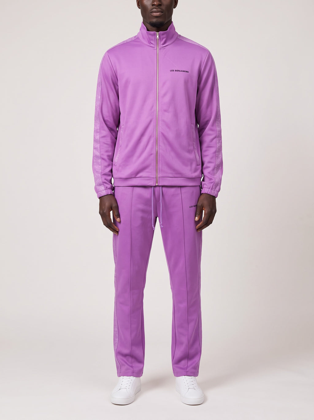 Tracksuit Silk Road Services on model, front