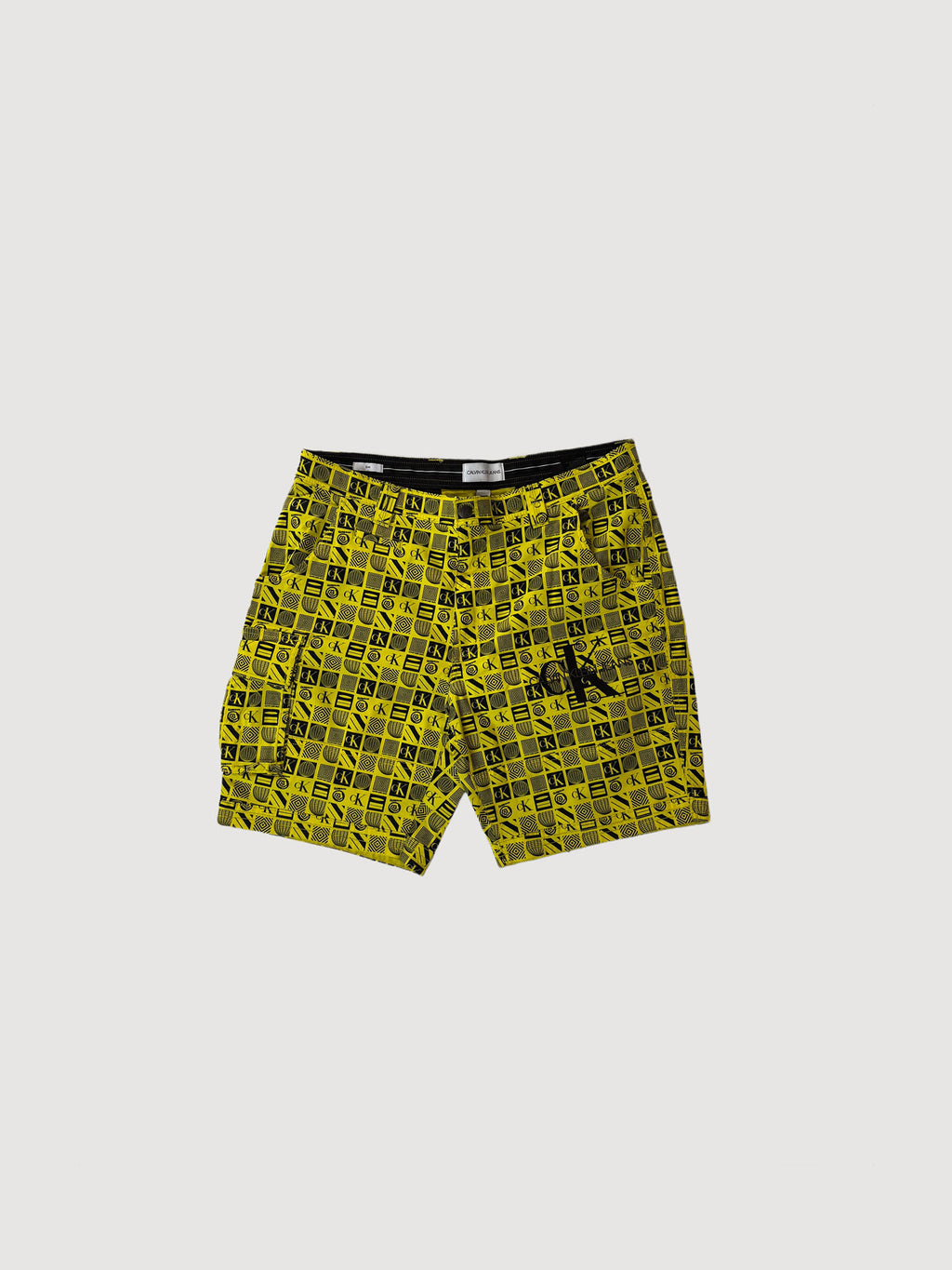 Calvin Klein Jeans Printed Yellow Shorts