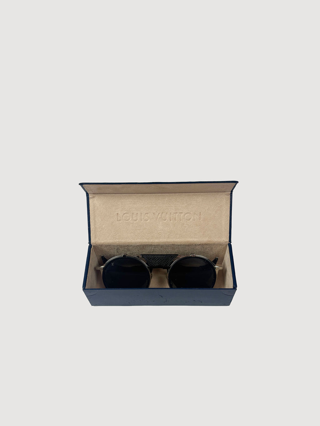 Louis Vuitton Damier Shuffle Sunglasses Z1025E Silver Black Frame