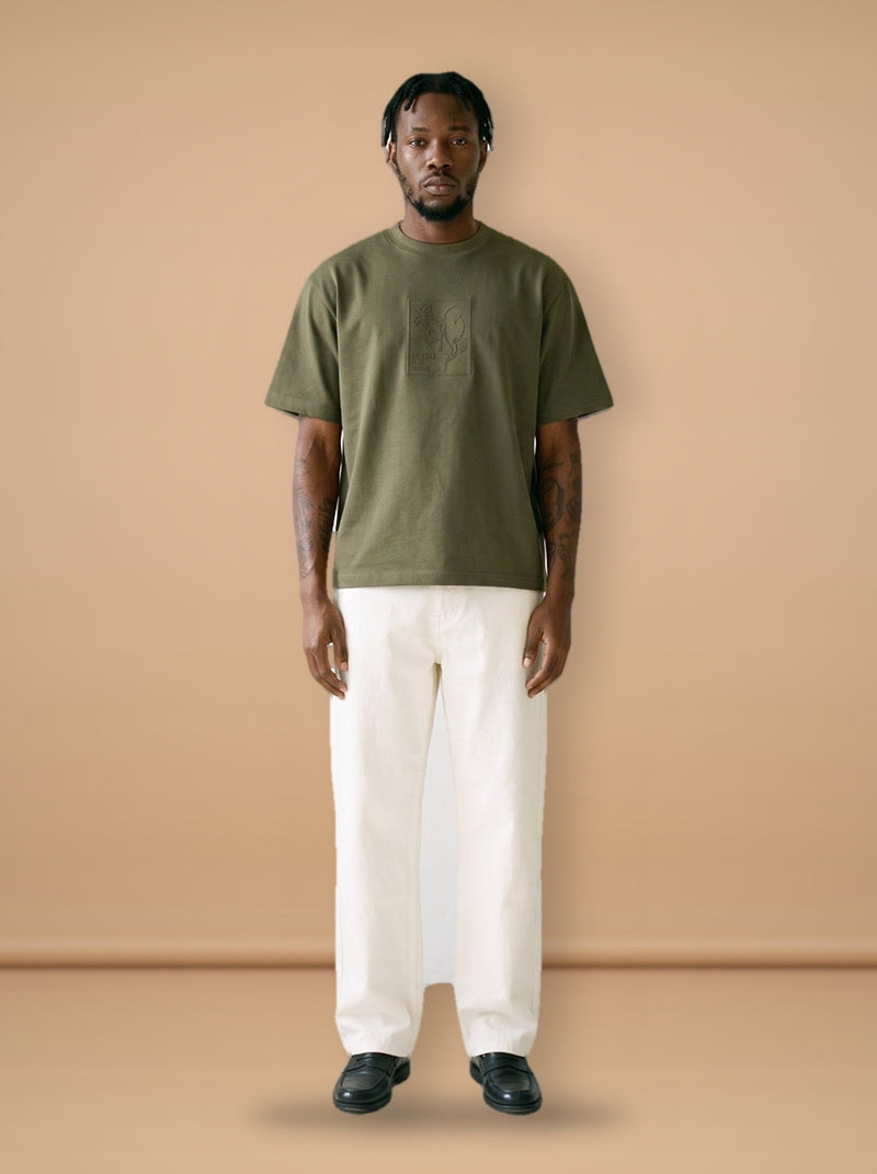 Green Flower T-shirt, studio shot