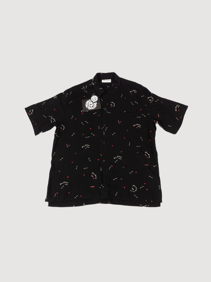 Cupid heart and Arrow Hawaiian Viscose
