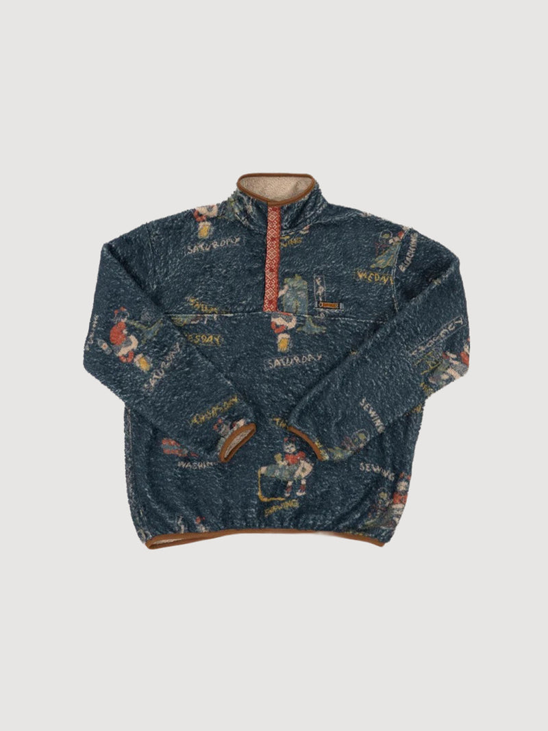 Kapital Kountry Calendar Printed Fleece Sweatshirt