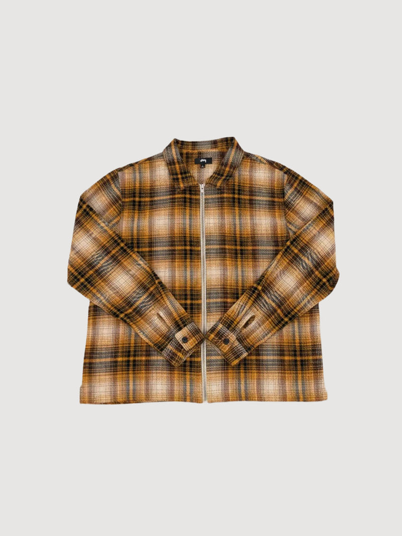 STUSSY JACK SHADOW PLAID ZIP SHIRT