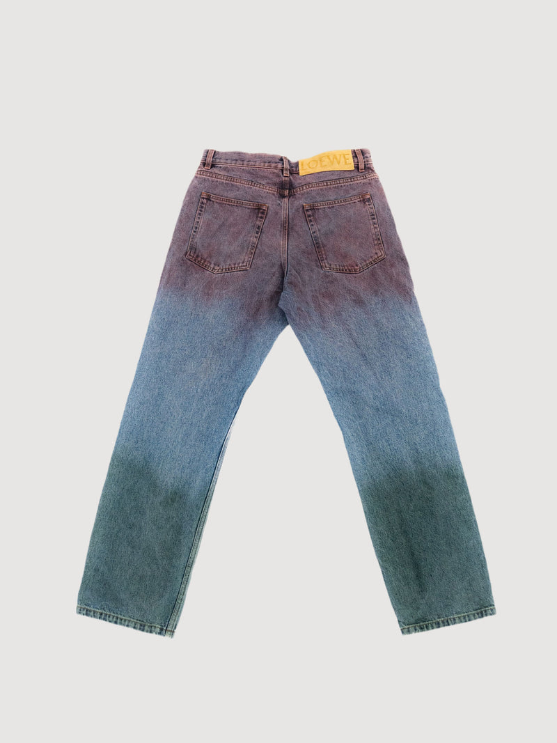 Paula's Ibiza Tricolor Denim Trousers Loewe