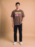 Nude Project Brown Tee model voorkant