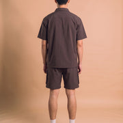 Brown Burgundy Summer Set model achterkant