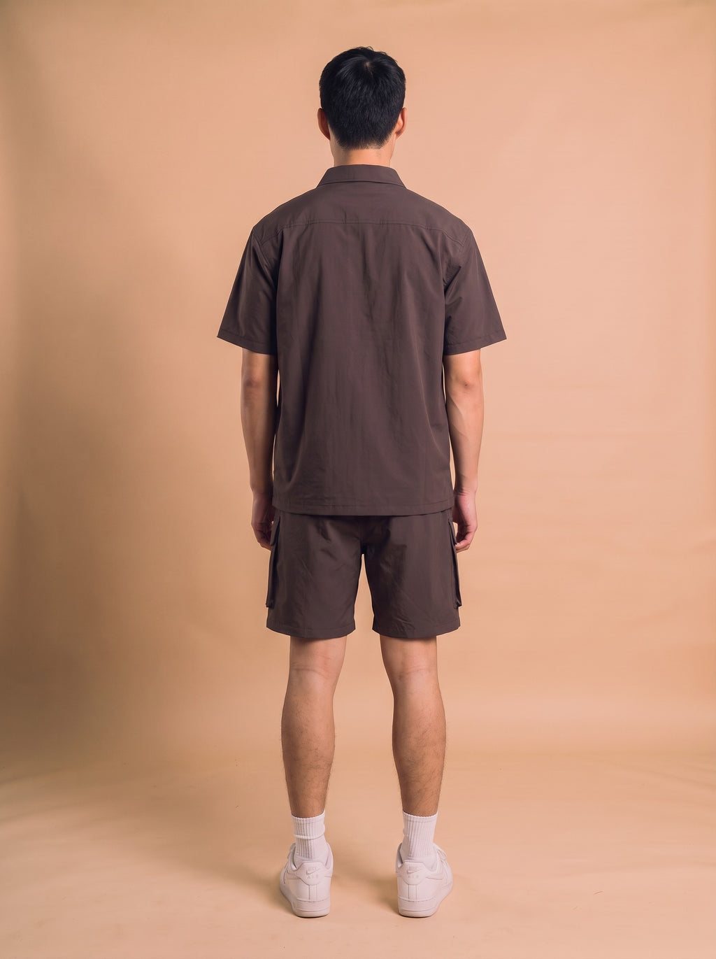 Brown Burgundy Summer Set model achterkant