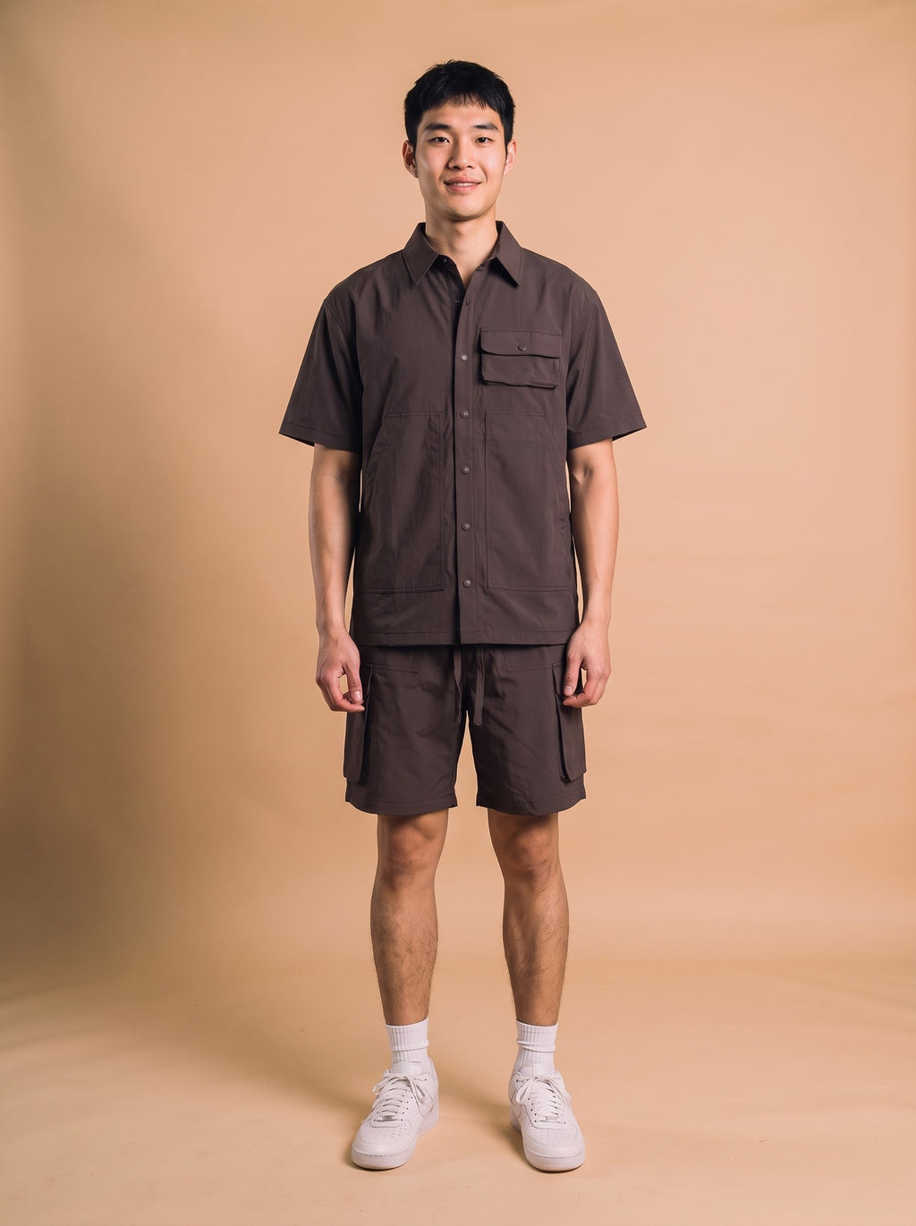 Brown Burgundy Summer Set model voorkant