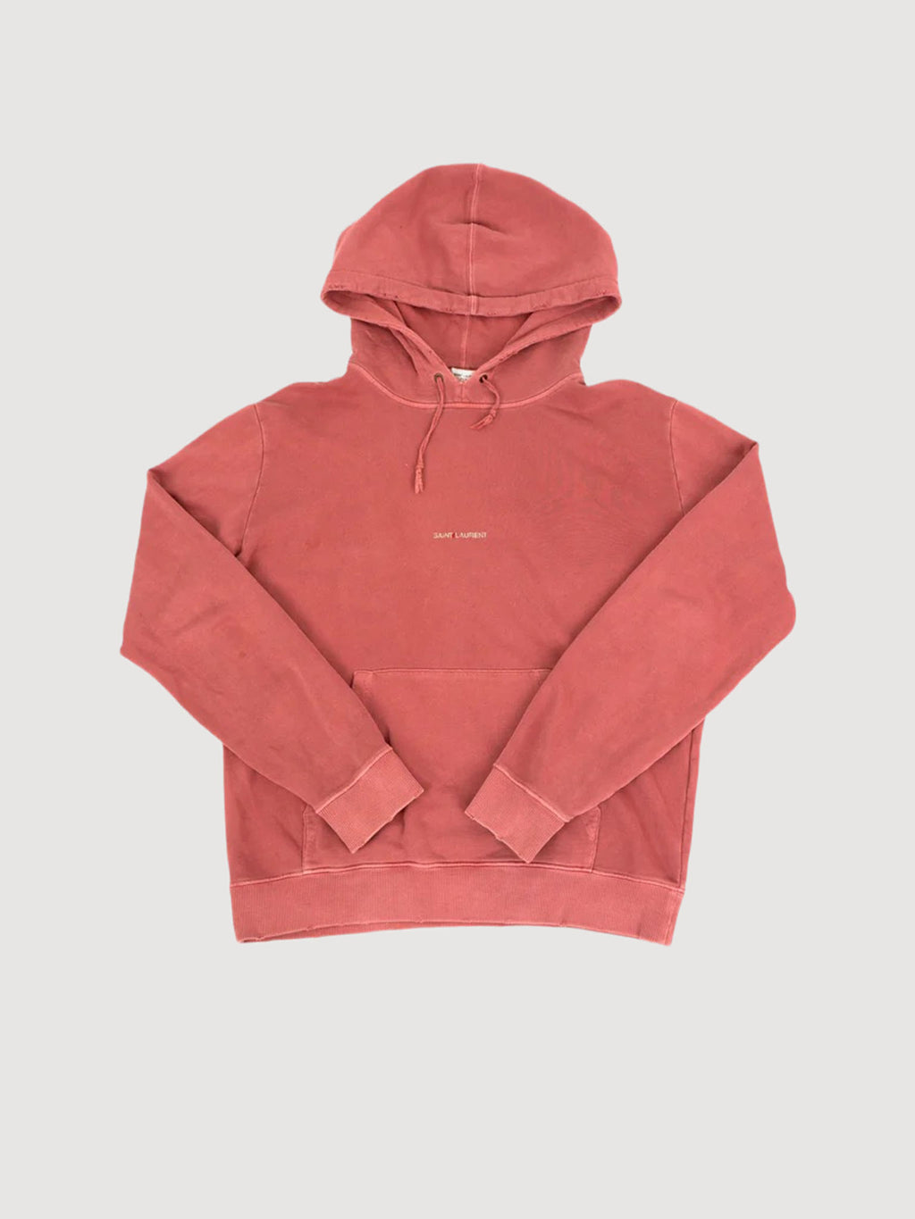 Saint Laurent Paris Pink Logo distressed hoodie