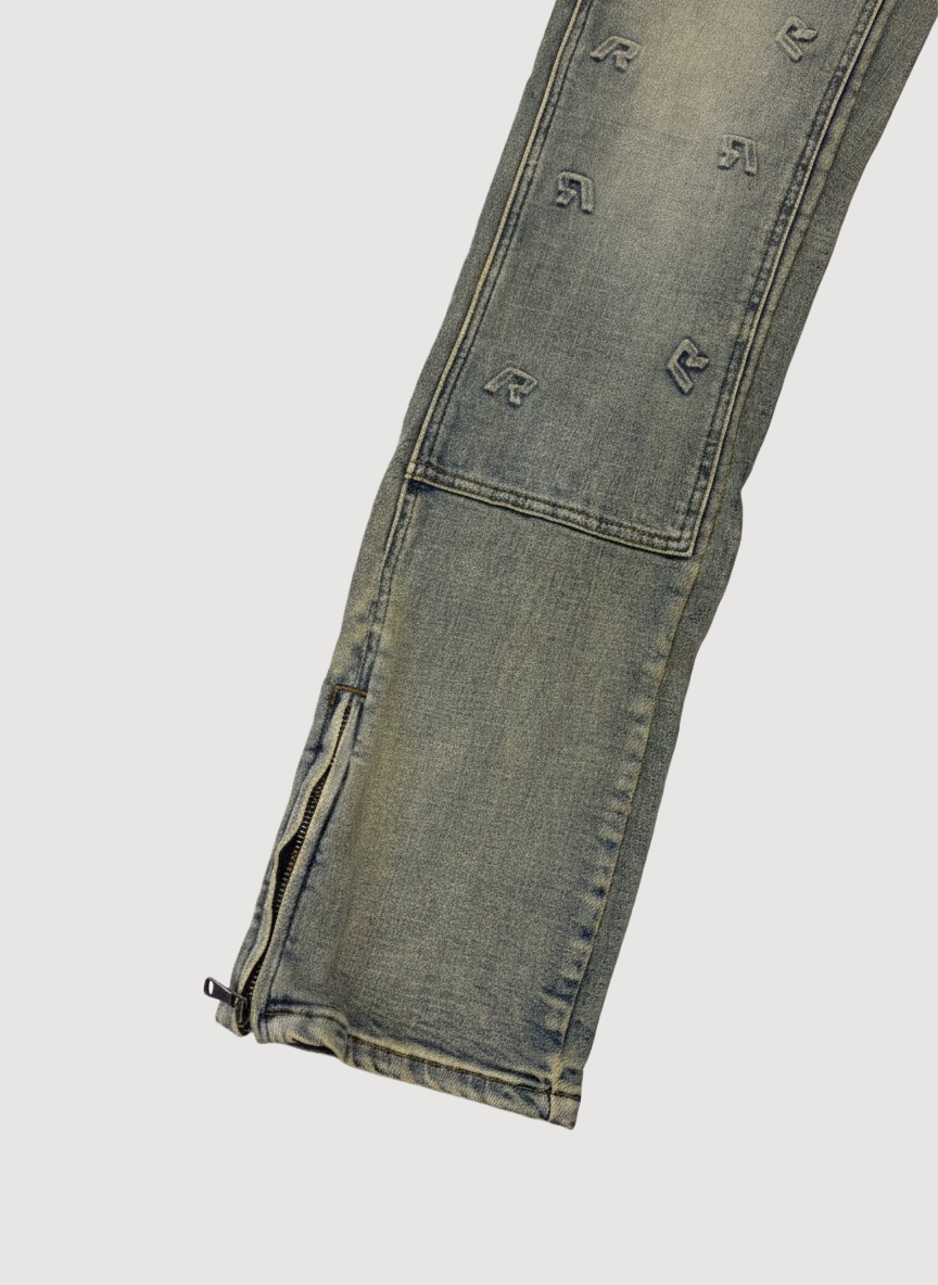 Rivero Vintage Embroider Denim - Blue