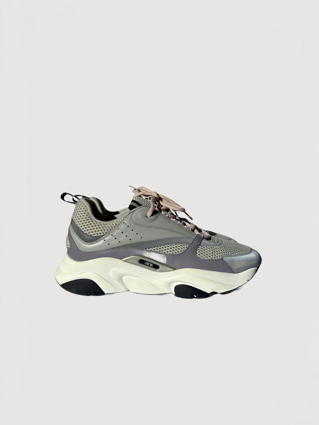 Dior B22 leather low sneakers grey