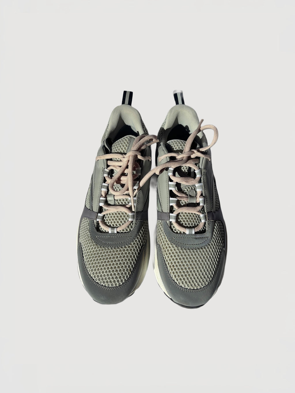 Dior B22 leather low sneakers grey