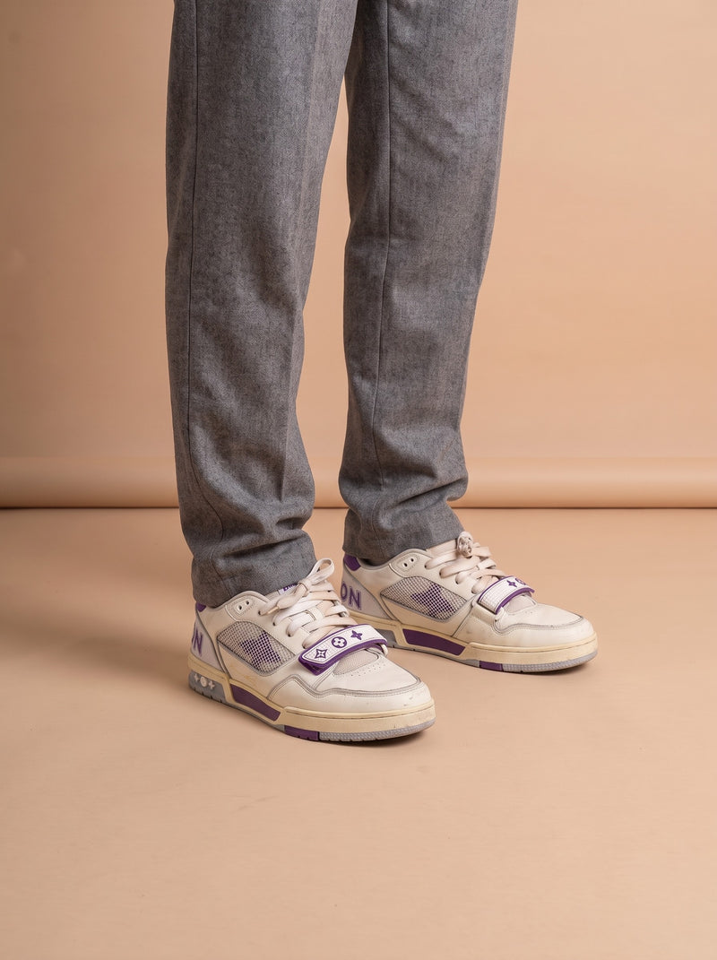 LV Trainer Violet Mesh aan de voet
