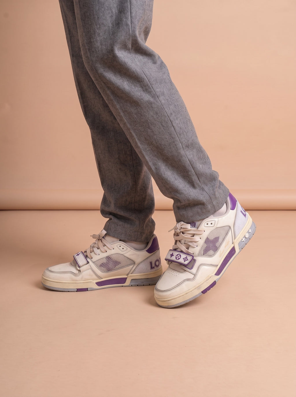 LV Trainer Violet Mesh aan de voet