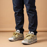 Lanvin Curb Sneaker Blue Grey aan de voet
