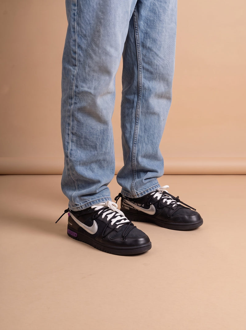 Nike x Off-White Dunk Low Lot 50 aan de voet