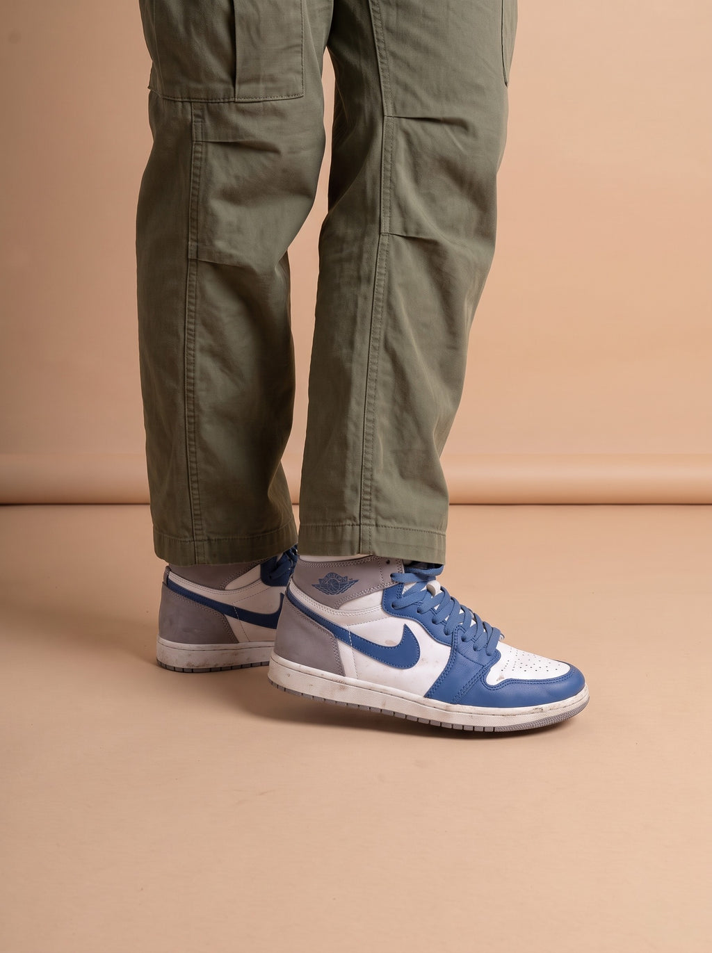 Nike Air Jordan 1 Retro High OG True Blue aan de voet