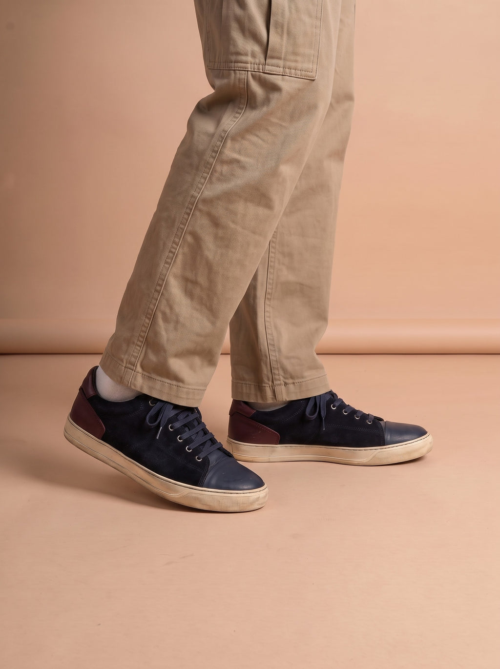 DBB1 Leather & Suede Sneaker aan de voet