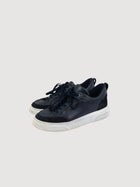 Boggi Navy Leather Trainers