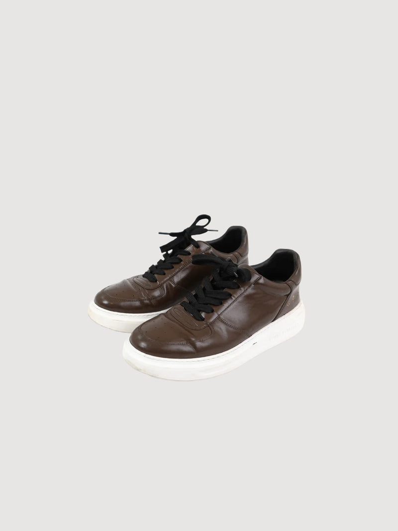 Louis Vuitton Brown Leather Beverly Hills Sneakers Size