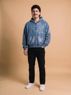 Blue Zip Up Sweater model voorkant