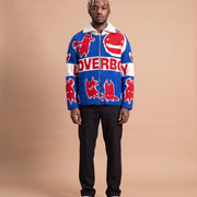 Charles Jeffrey Loverboy knitted puffer Jacket model voorkant