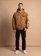 Godschild Studios camel patches Jacket model voorkant