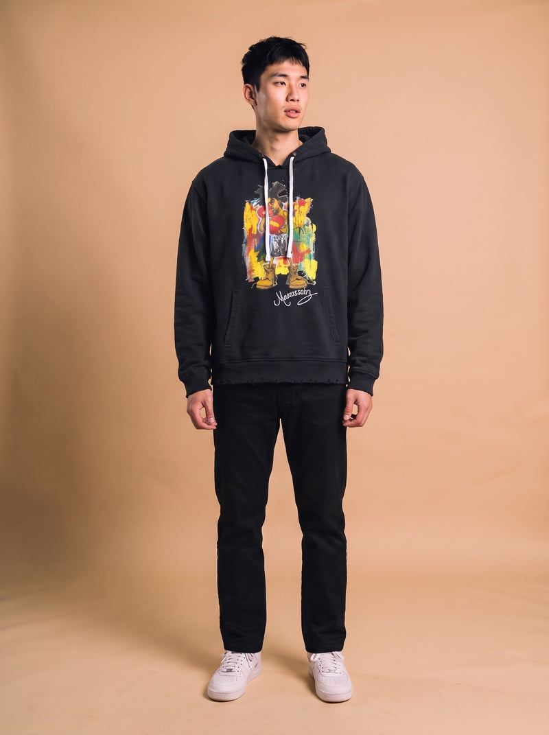 Box Hoodie model voorkant